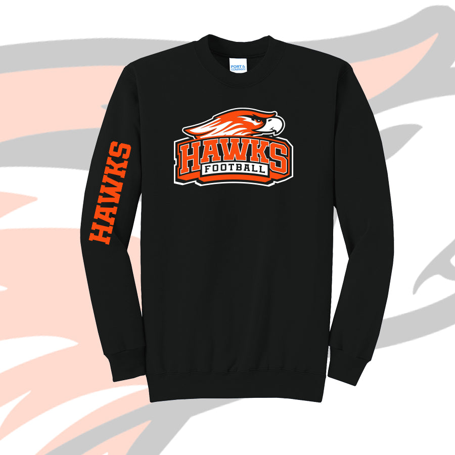 Hawks Football Crewneck Sweatshirt